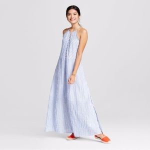 NWT Cotton Seersucker Halter Dress